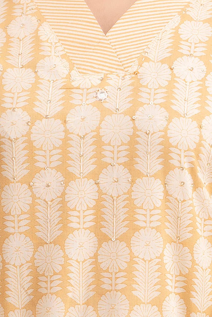 Cotton Suit Set With mulmul dupatta