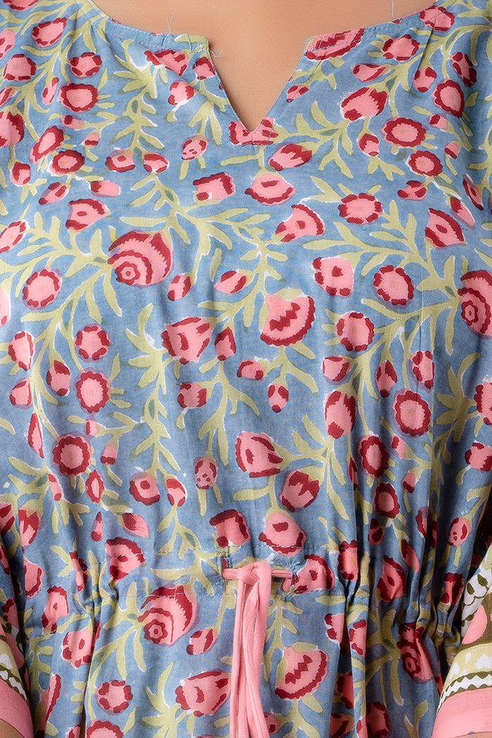 Hand Block Printed Cotton Kaftan