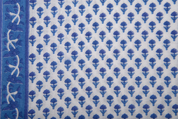 Cotton Cambric Booti Block Print Fabric