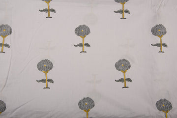 Cotton Cambric Mughal Boota Block Print Fabric