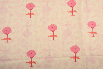 Cotton Cambric Mughal Block Print Fabric