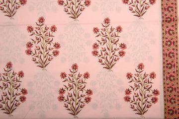 Cotton Cambric Mughal Block Print Fabric