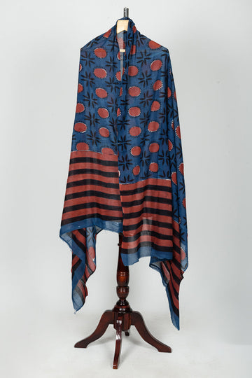 Cotton Malmal Block Printed Dupatta