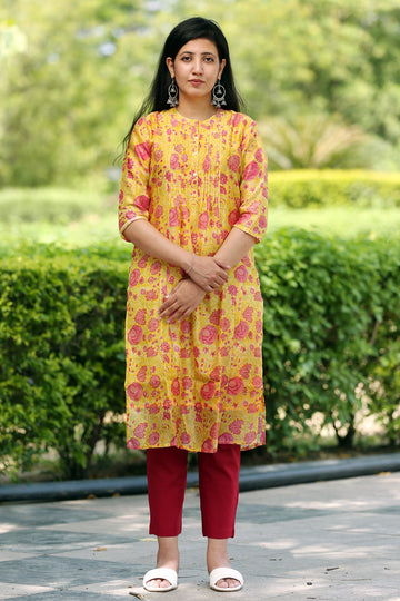 Chanderi silk kurta