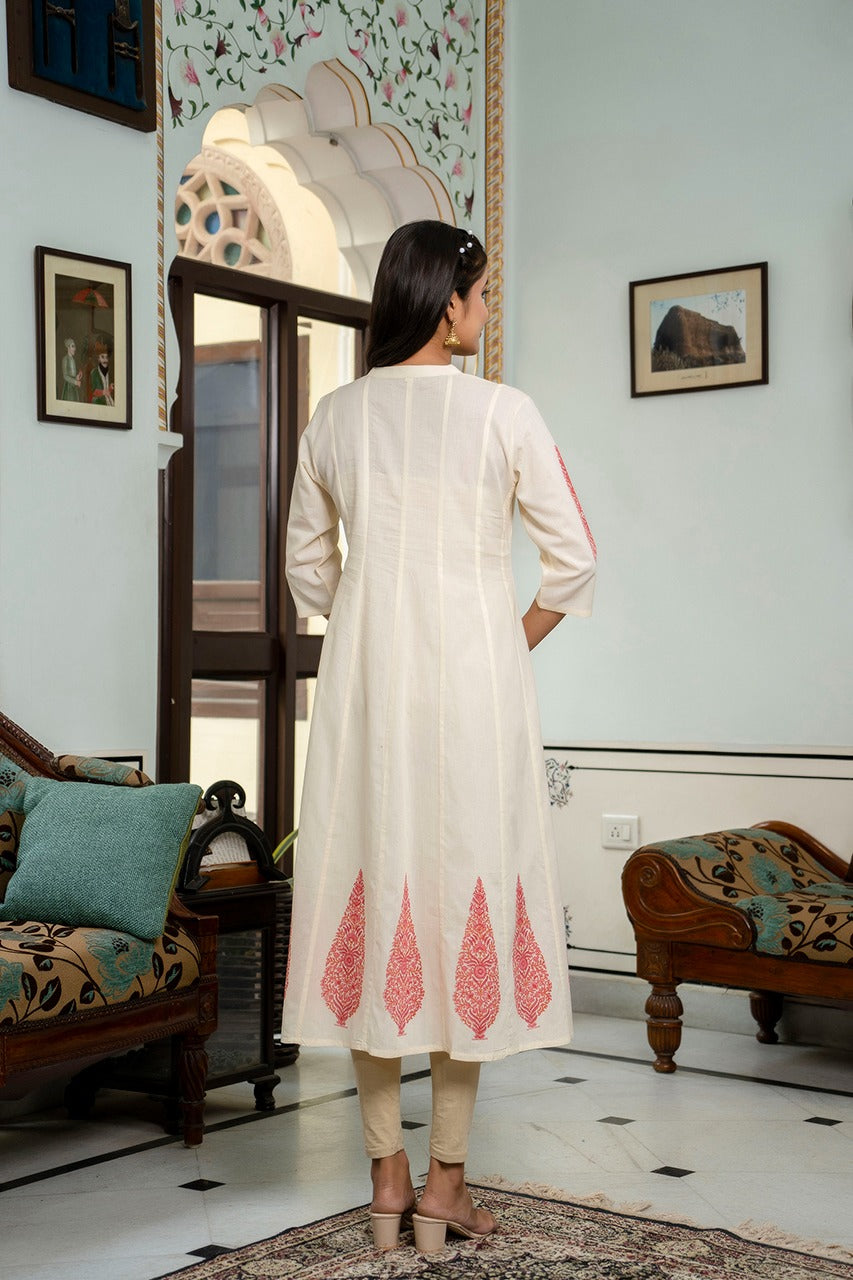 Copy of Mughal Block Printed Anarkali Kurta