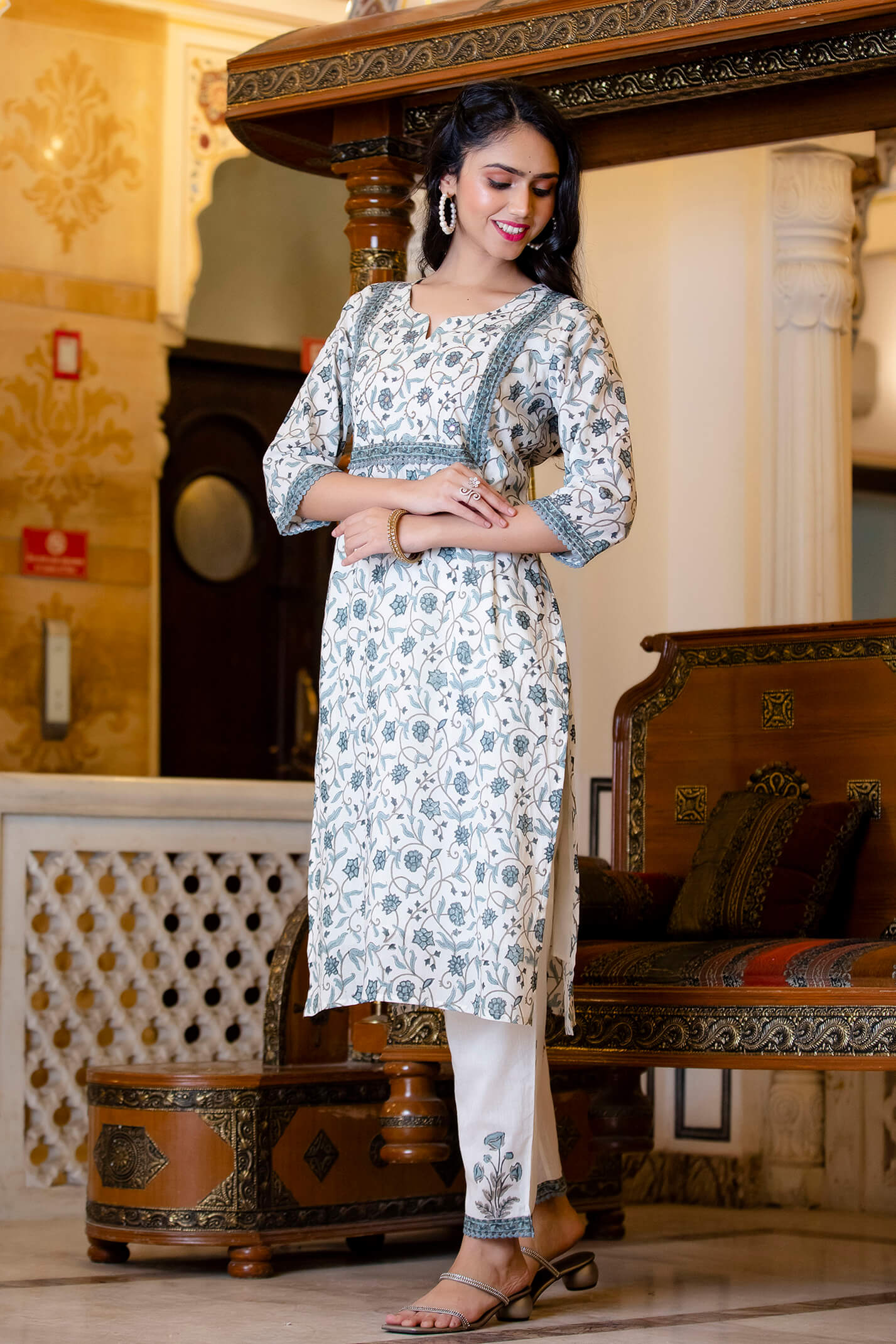 Mughal Jaal Printed Kurta and Pant set