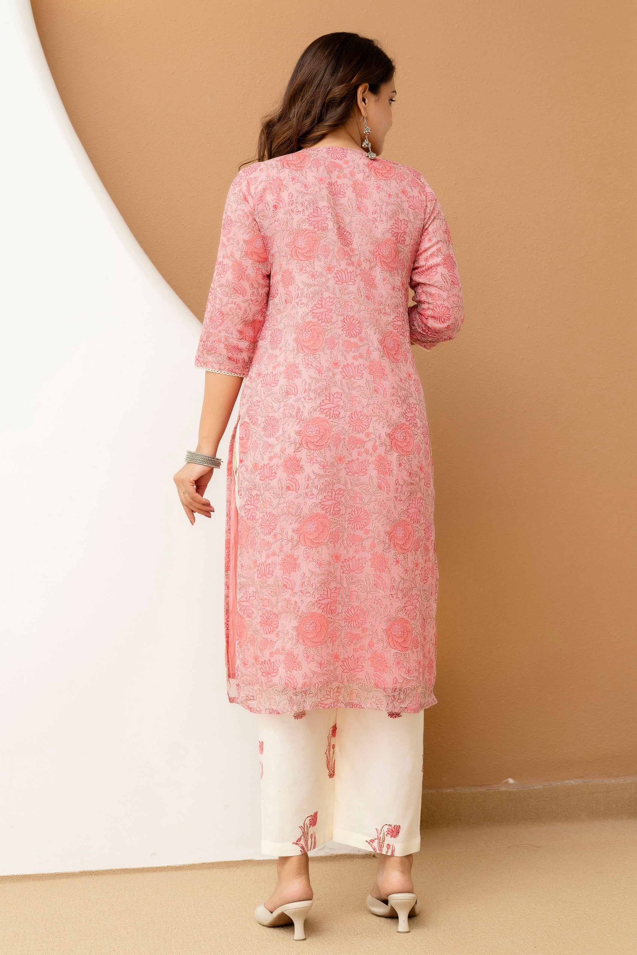 Block Printed Kota Doria Suit Set