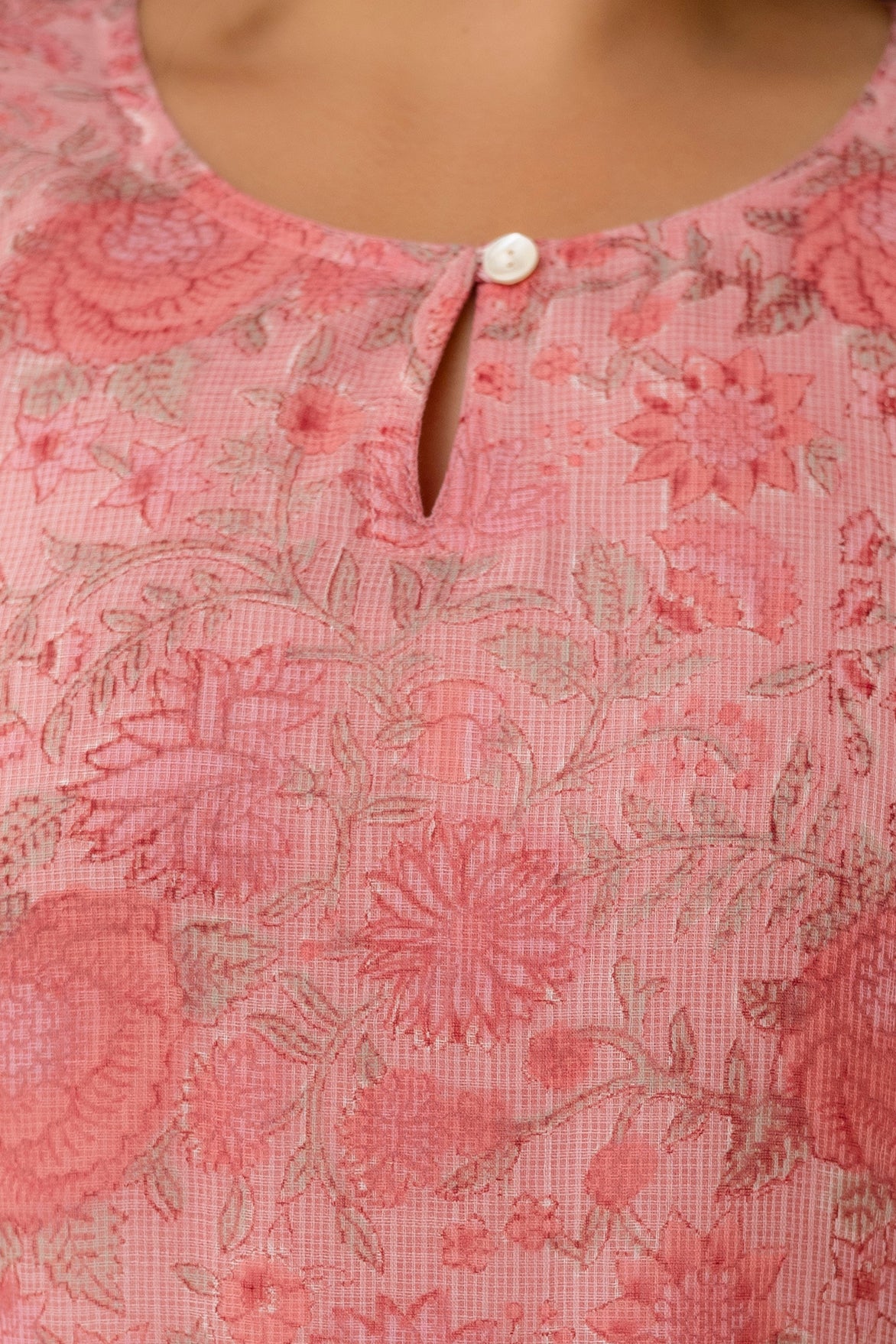 Block Printed Kota Doria Suit Set
