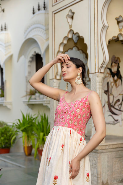 Block Printed Cotton Sun Dress