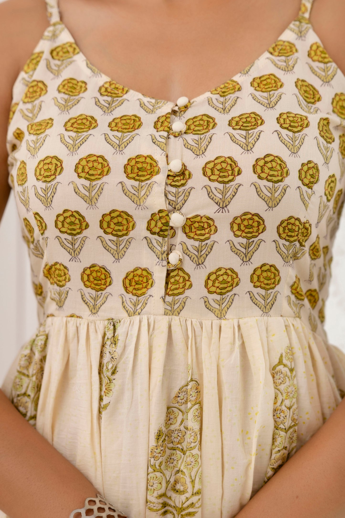 Block Printed Cotton Sun Dress