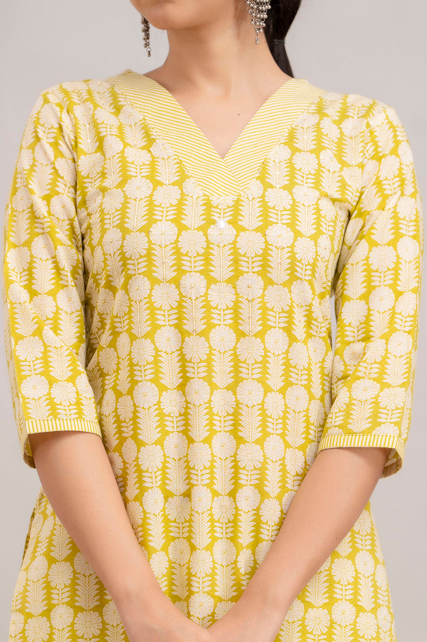 Cotton Suit Set With mulmul dupatta