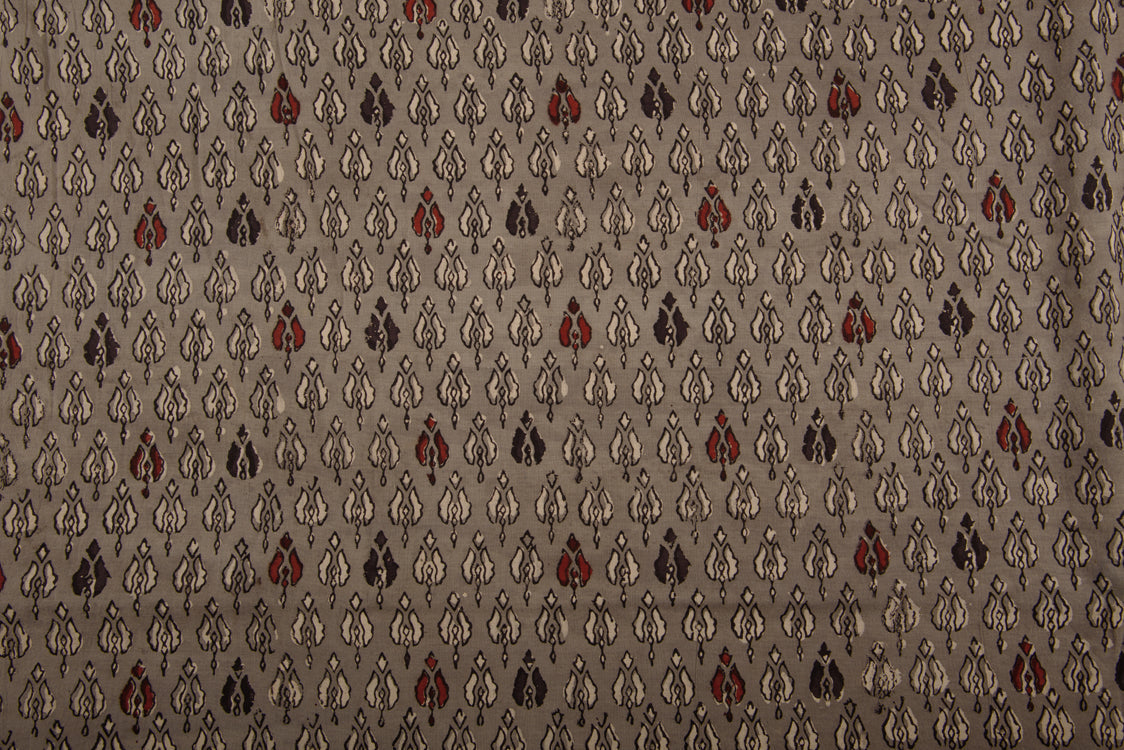 Cotton Cambric Jahota Block Printed Fabric