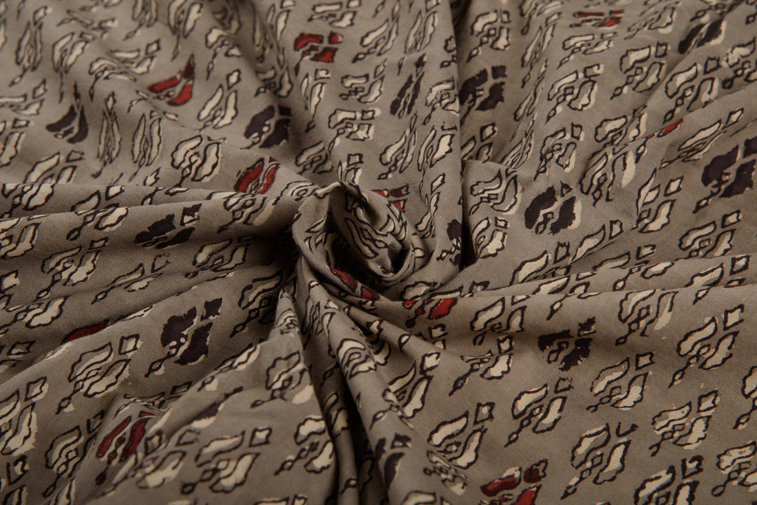 Cotton Cambric Jahota Block Printed Fabric