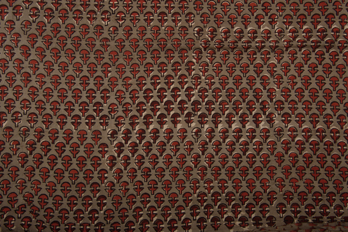 Cotton Cambric Jahota Block Printed Fabric