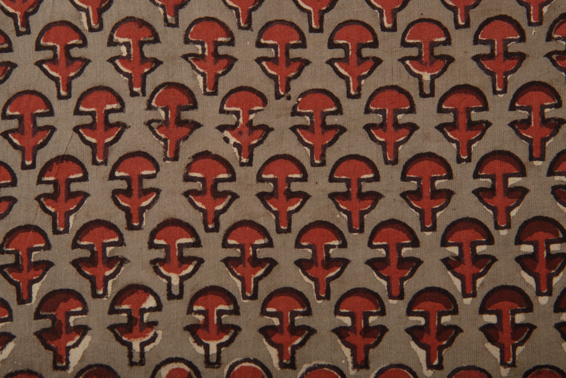 Cotton Cambric Jahota Block Printed Fabric