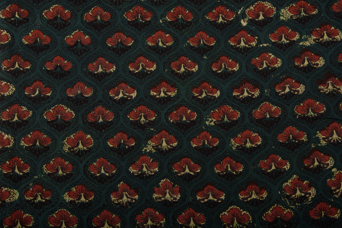 Cotton Cambric Jahota Block Printed Fabric