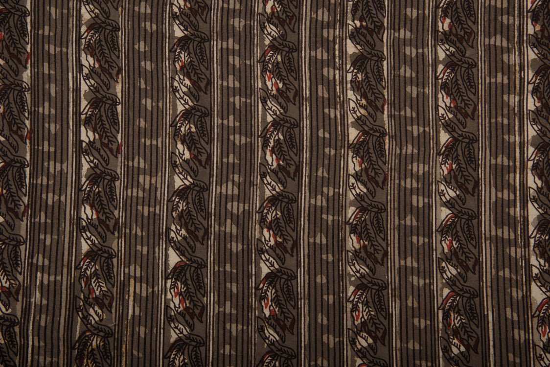 Cotton Cambric Jahota Block Printed Fabric