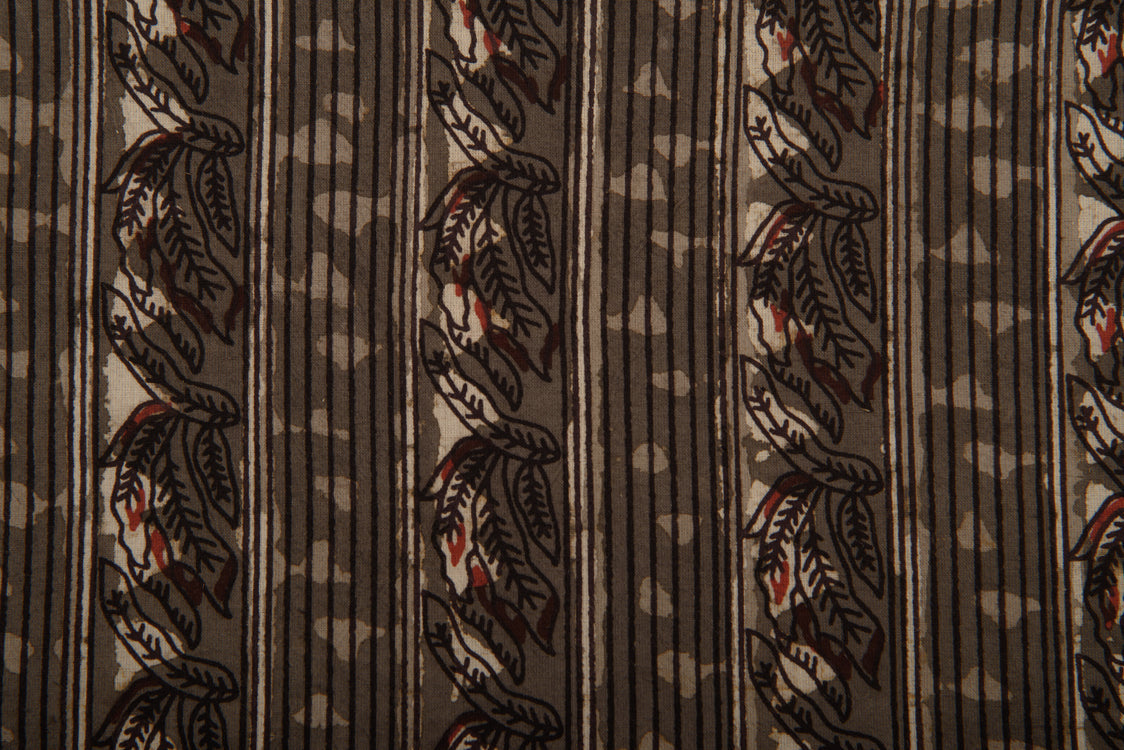 Cotton Cambric Jahota Block Printed Fabric