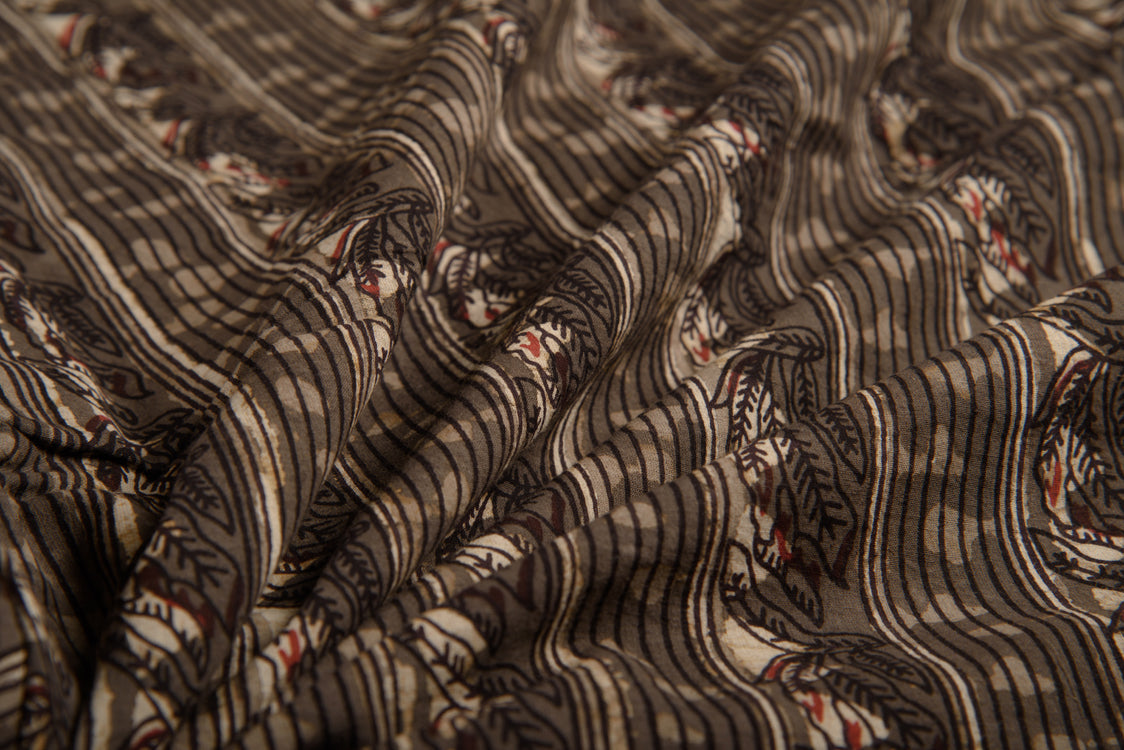 Cotton Cambric Jahota Block Printed Fabric