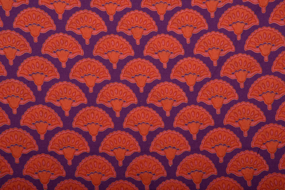 Cotton Cambric Booti Block Print Fabric