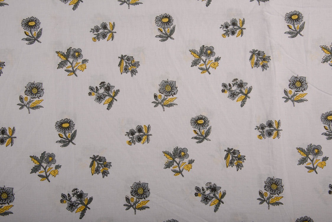 Cotton Cambric Traditional Mughal Block Print Fabric