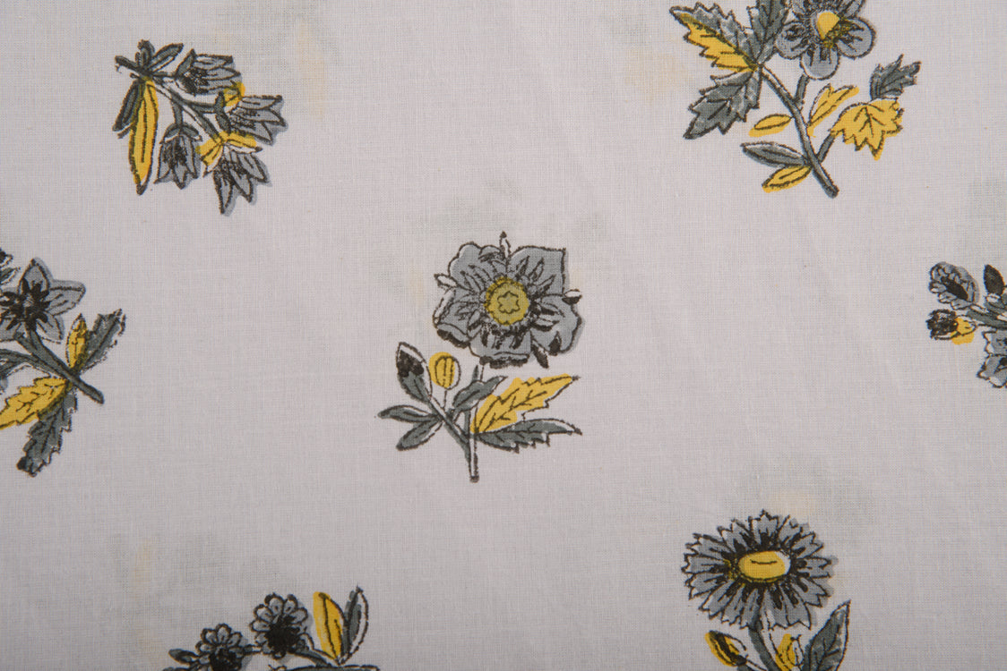 Cotton Cambric Traditional Mughal Block Print Fabric
