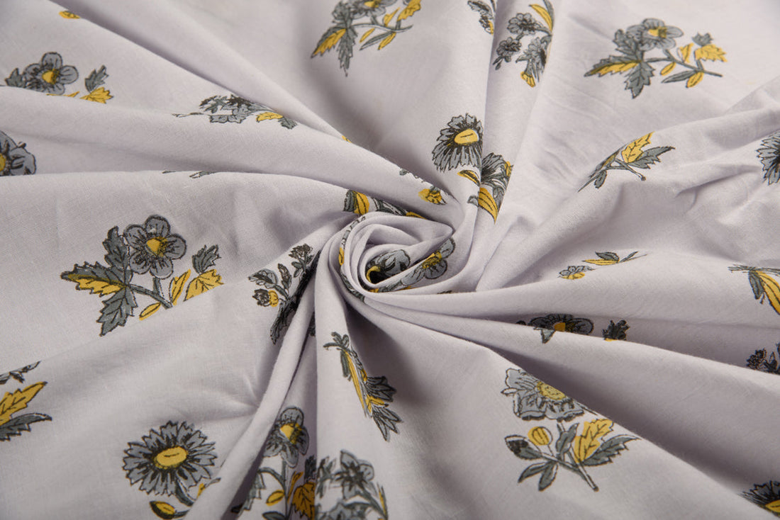 Cotton Cambric Traditional Mughal Block Print Fabric