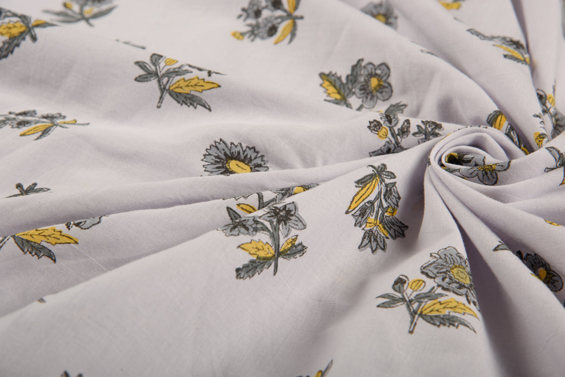 Cotton Cambric Traditional Mughal Block Print Fabric