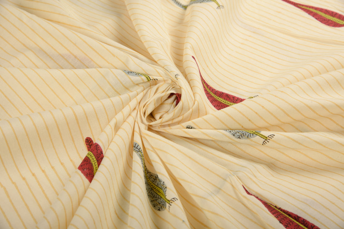 Cotton Cambric Traditional Block Print Fabric