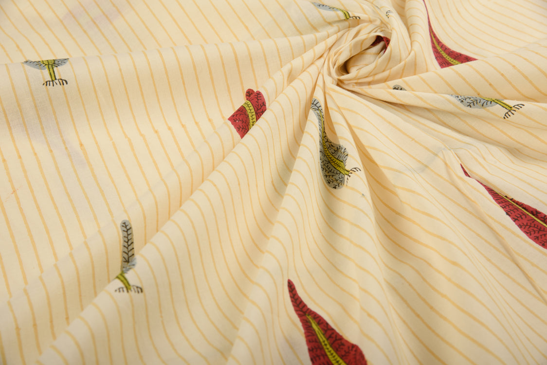 Cotton Cambric Traditional Block Print Fabric