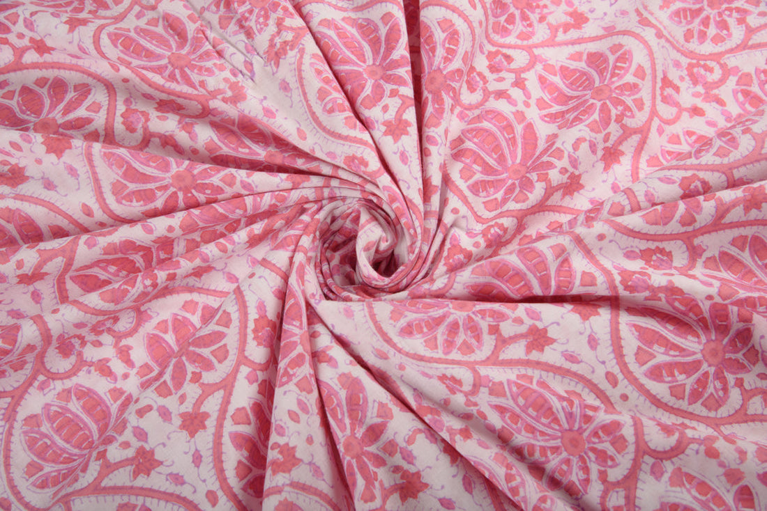 Cotton Cambric Traditional Block Print Fabric