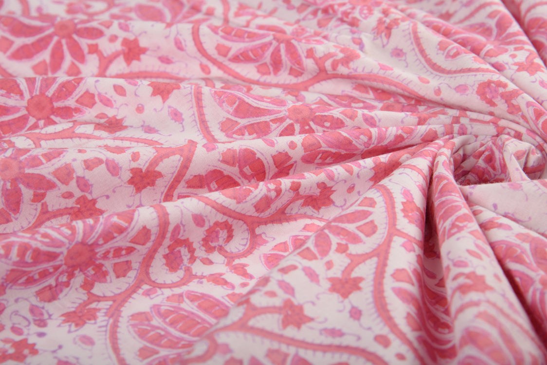 Cotton Cambric Traditional Block Print Fabric