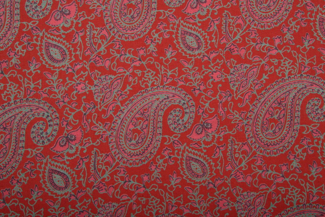 Cotton Cambric Traditional Block Printed Fabric