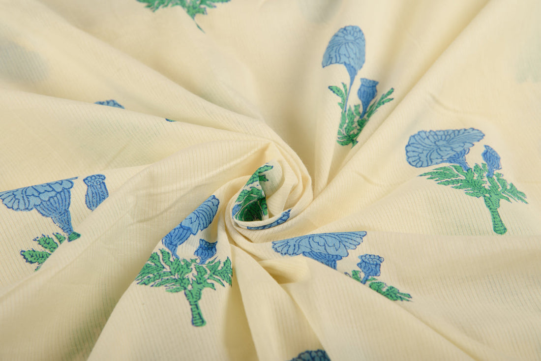 Cotton Silly Cambric Mughal Print Fabric