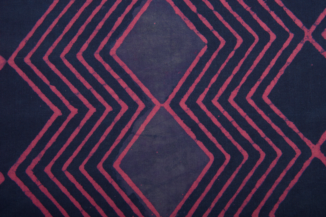 Cotton Cambric Dabu Block Printed Fabric