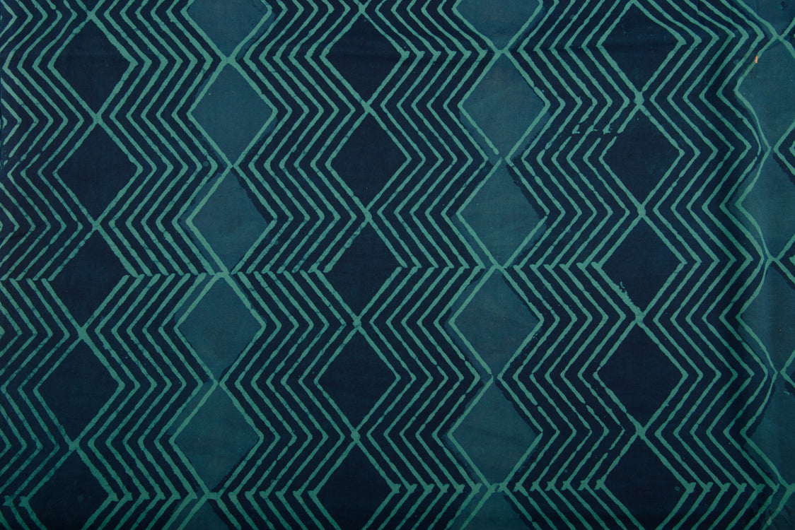 Cotton Cambric Dabu Block Printed Fabric