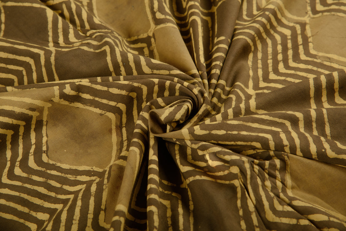 Cotton Cambric Dabu Block Printed Fabric