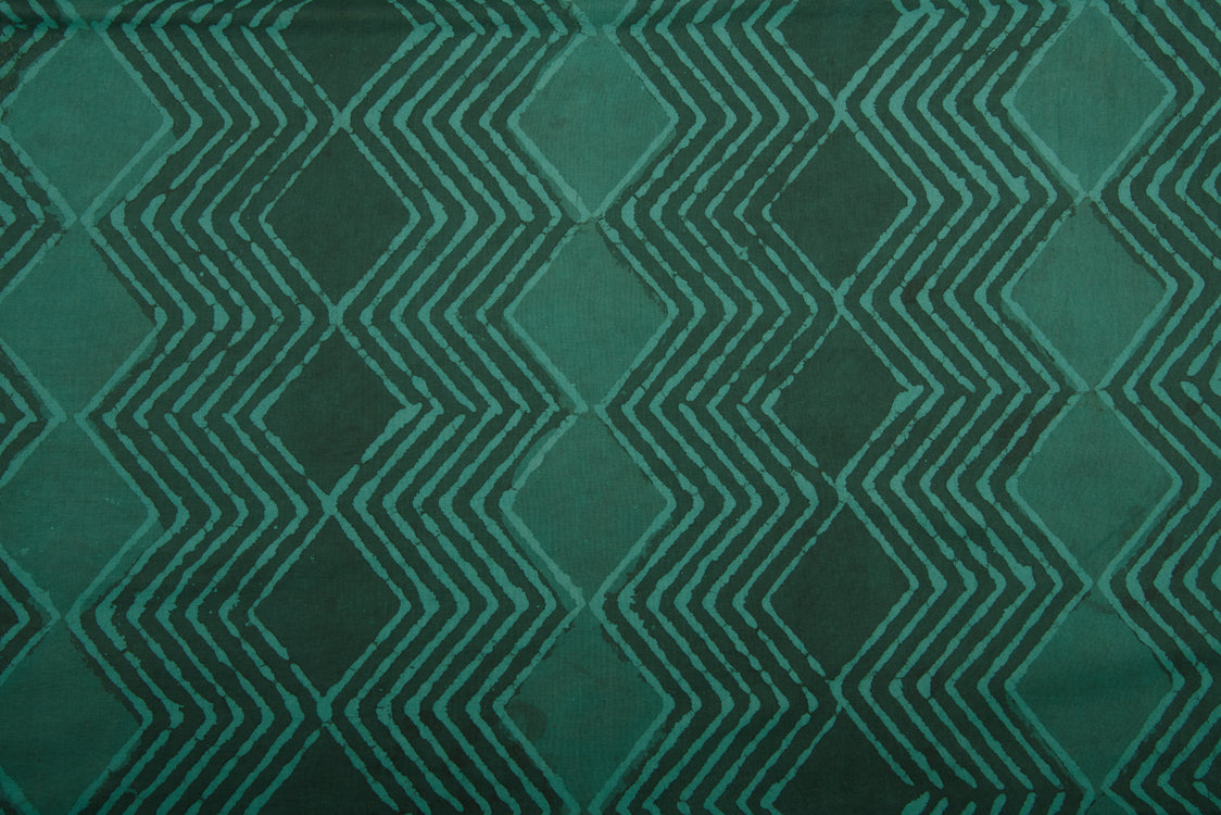 Cotton Cambric Dabu Block Printed Fabric
