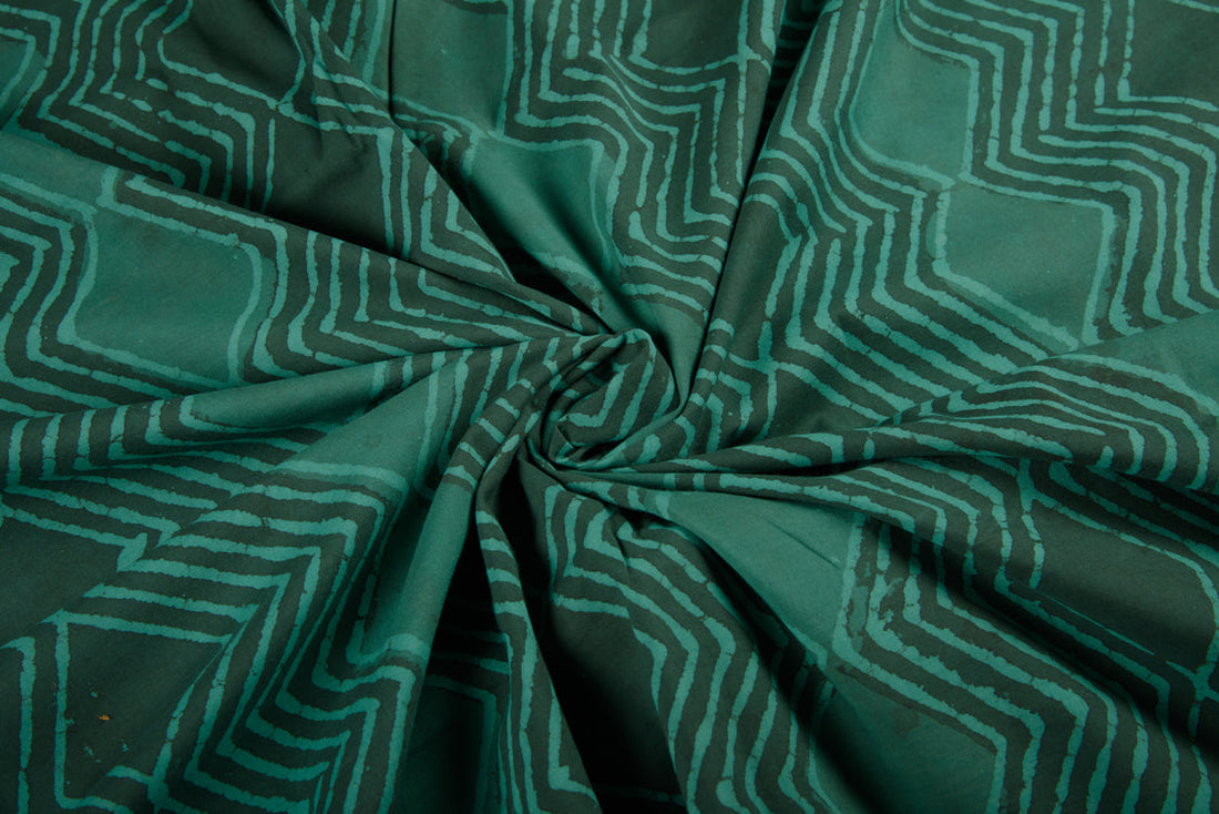 Cotton Cambric Dabu Block Printed Fabric
