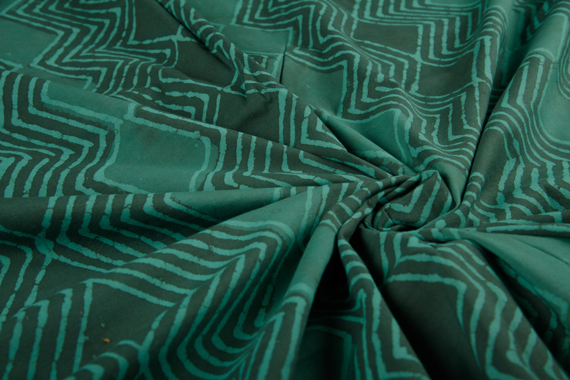 Cotton Cambric Dabu Block Printed Fabric