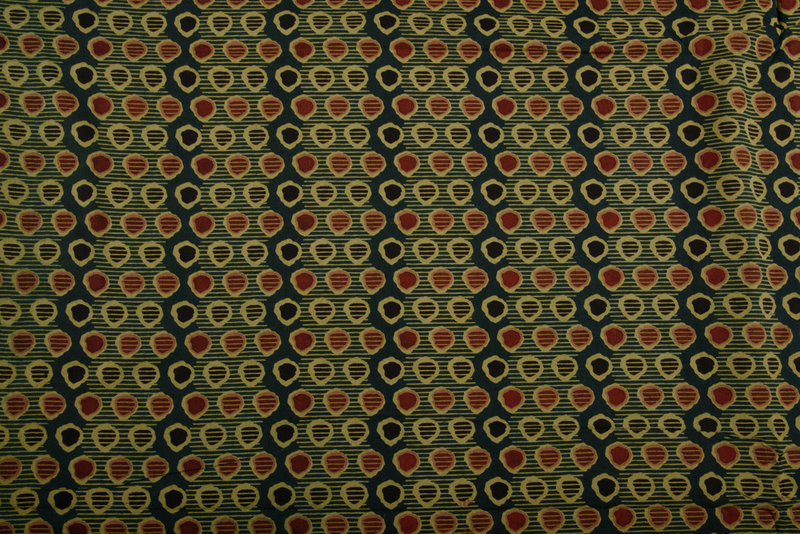 Cotton Cambric Dabu Block Printed Fabric