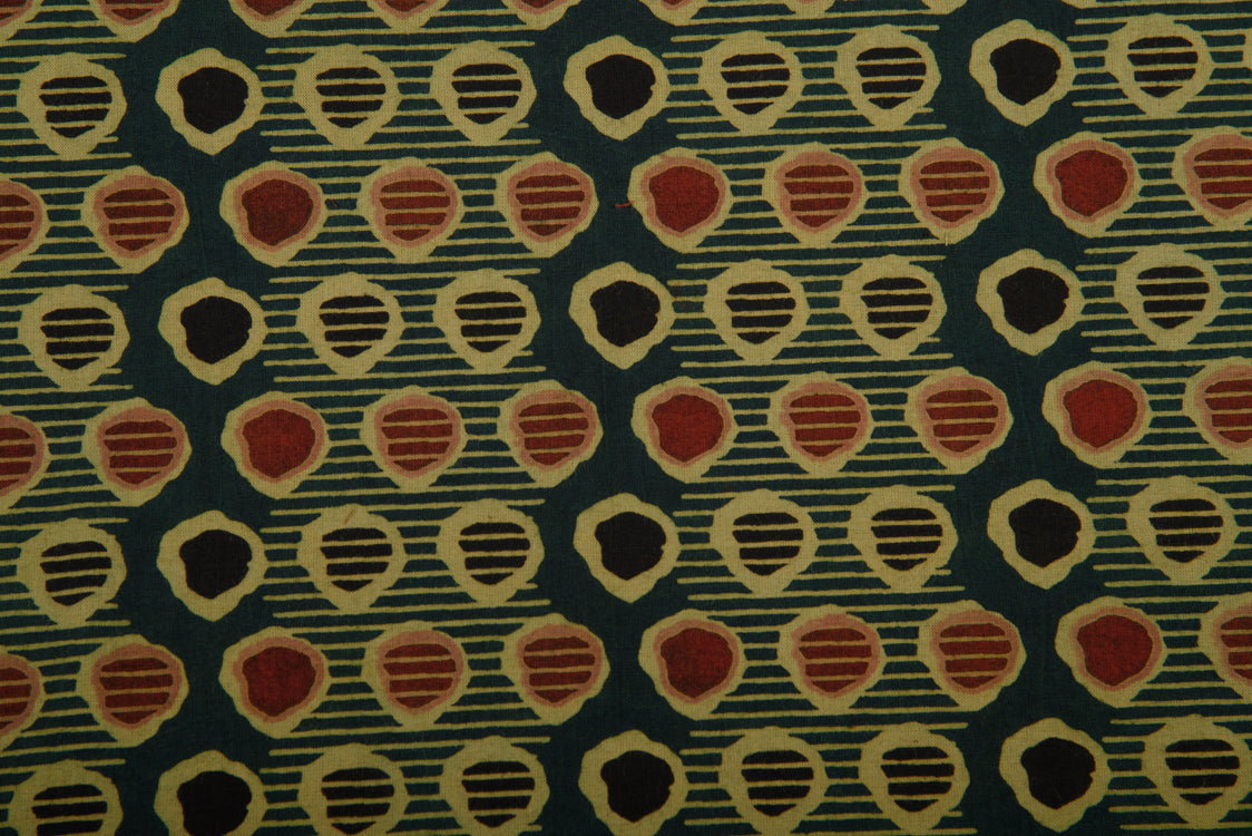 Cotton Cambric Dabu Block Printed Fabric