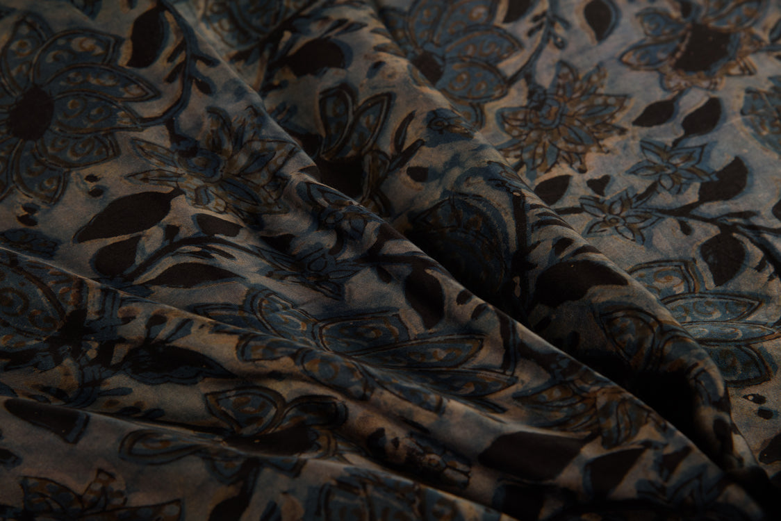 Modal Fabric Dabu Block Printed