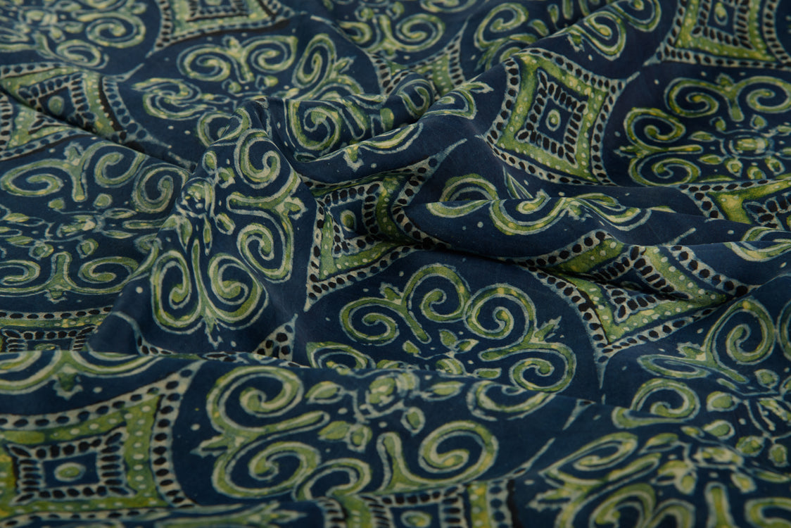 Modal Fabric Badmeri Block Printed