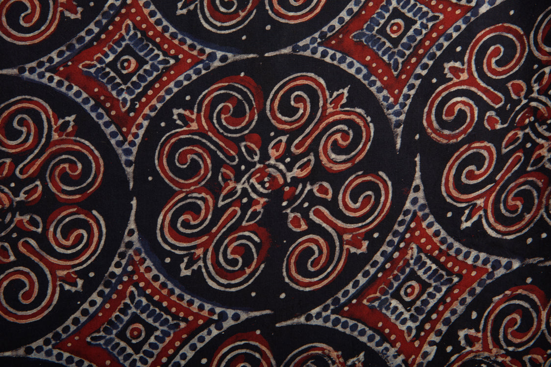 Modal Fabric Badmeri Block Printed