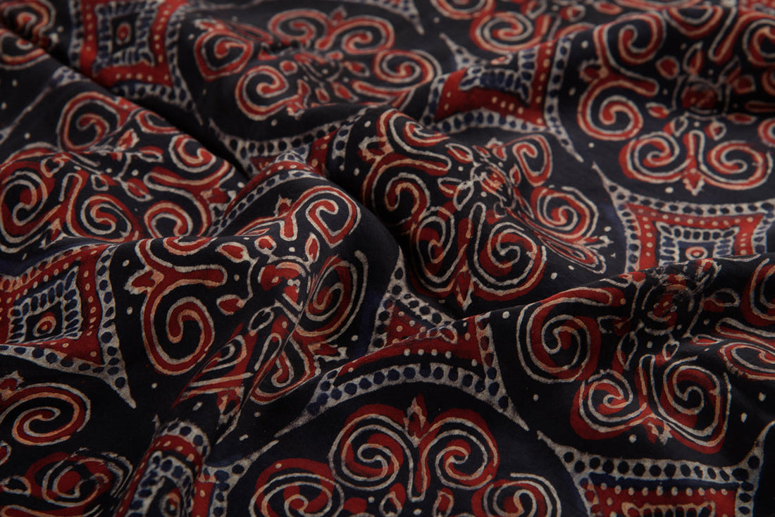 Modal Fabric Badmeri Block Printed