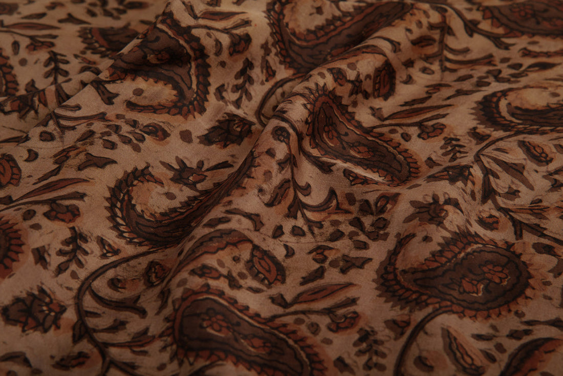 Modal Fabric Dabu Paisly Printed Fabric