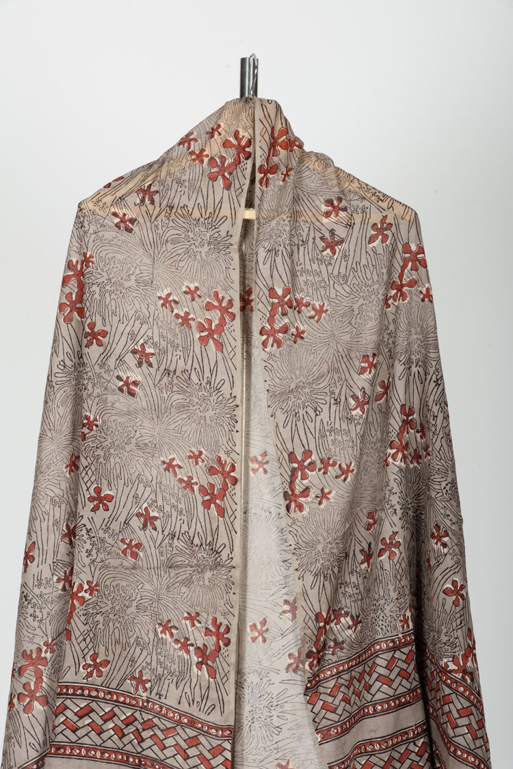 Cotton Malmal Block Printed Dupatta