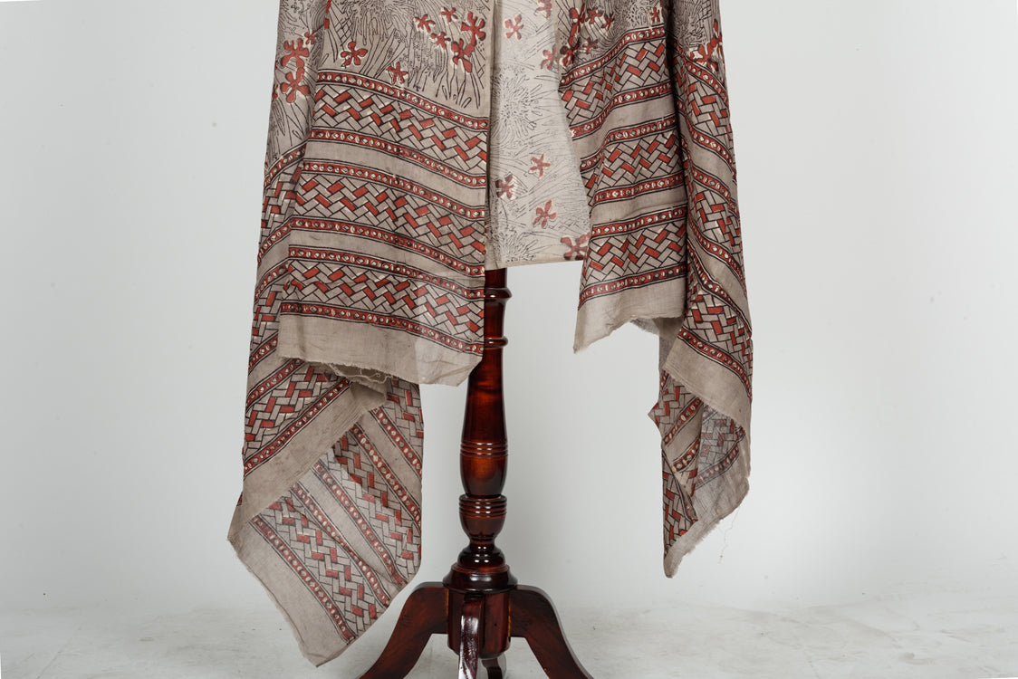 Cotton Malmal Block Printed Dupatta