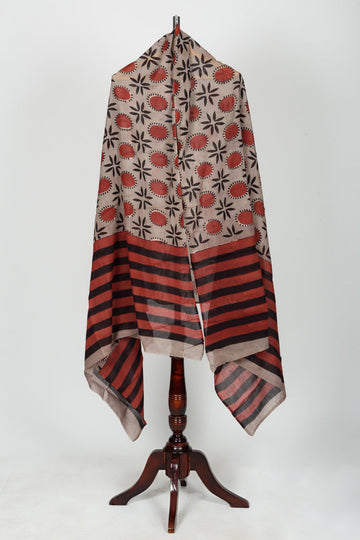 Cotton Malmal Block Printed Dupatta